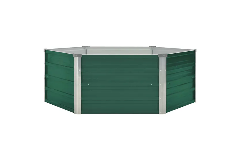 Vidaxl Raised Garden Bed 129x129x46 Cm Galvanised Steel Green Vidaxl Raised Garden Bed 129x129x46 Cm Galvanised Steel Green