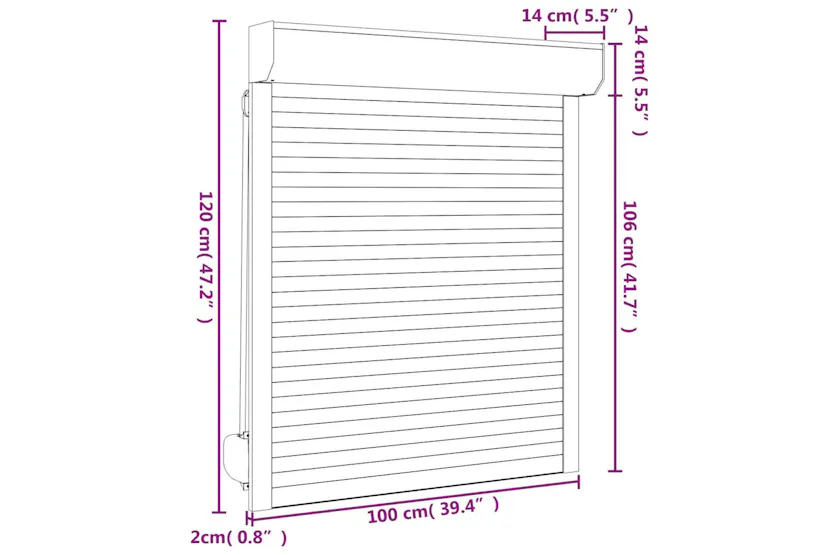 Vidaxl Roller Shutter Aluminium 100x120 Cm Anthracite Vidaxl Roller Shutter Aluminium 100x120 Cm Anthracite