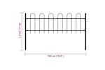 Vidaxl Garden Fence With Hoop Top Steel 1.8 M Black Vidaxl Garden Fence With Hoop Top Steel 1.8 M Black