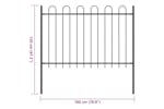 Vidaxl Garden Fence With Hoop Top Steel 1.8 M Black Vidaxl Garden Fence With Hoop Top Steel 1.8 M Black