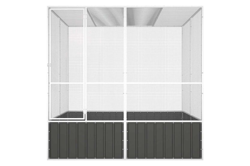 Vidaxl Bird Cage Anthracite 213.5x217.5x211.5 Cm Galvanised Steel Vidaxl Bird Cage Anthracite 213.5x217.5x211.5 Cm Galvanised Steel