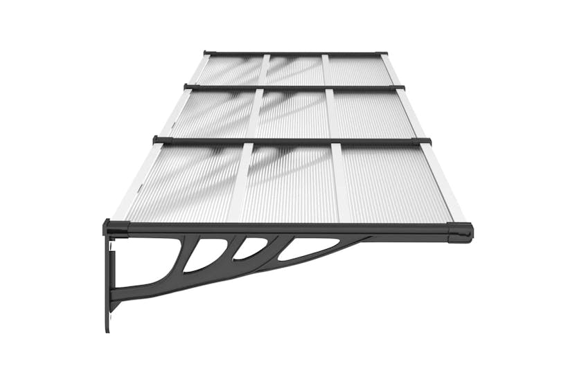Vidaxl Door Canopy Black And Transparent 297.5x90 Cm Polycarbonate Vidaxl Door Canopy Black And Transparent 297.5x90 Cm Polycarbonate