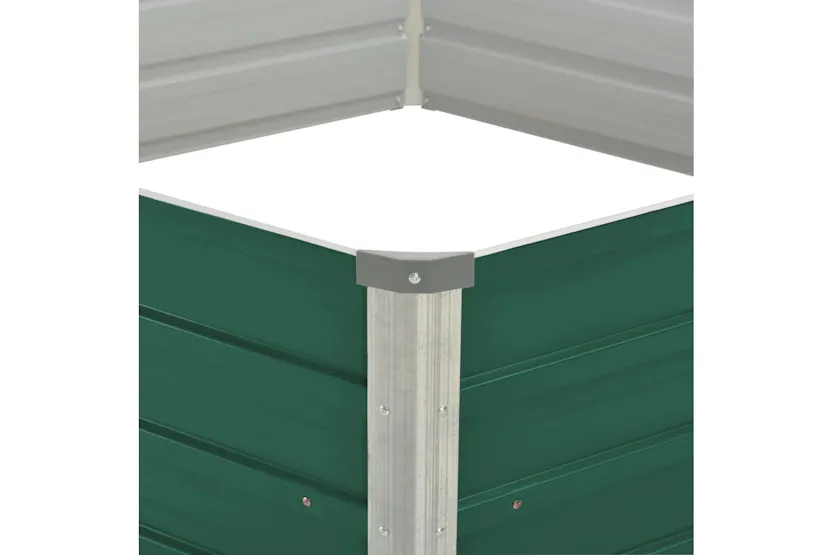 Vidaxl Raised Garden Bed 129x129x46 Cm Galvanised Steel Green Vidaxl Raised Garden Bed 129x129x46 Cm Galvanised Steel Green