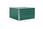 Vidaxl Raised Garden Bed 100x100x45 Cm Galvanised Steel Green Vidaxl Raised Garden Bed 100x100x45 Cm Galvanised Steel Green