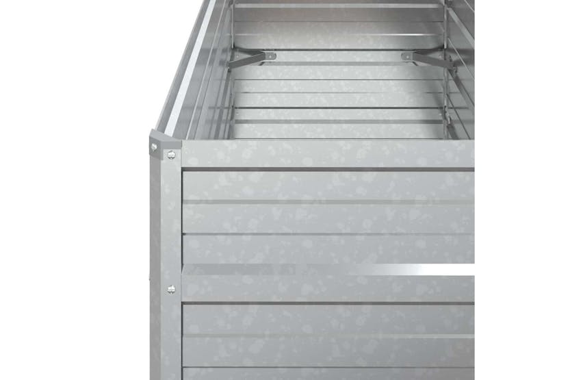 Vidaxl Garden Raised Bed 100x40x45 Cm Galvanized Steel Silver Vidaxl Garden Raised Bed 100x40x45 Cm Galvanized Steel Silver