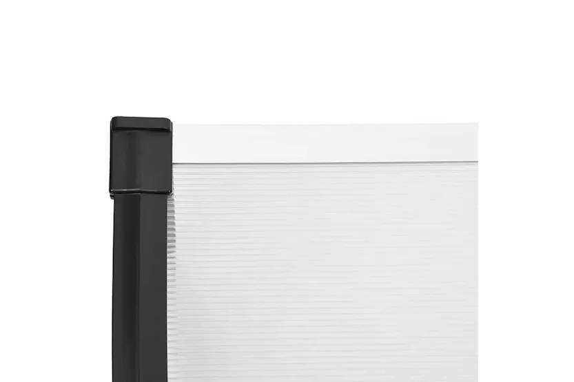 Vidaxl Door Canopy Black And Transparent 152.5x90 Cm Polycarbonate Vidaxl Door Canopy Black And Transparent 152.5x90 Cm Polycarbonate
