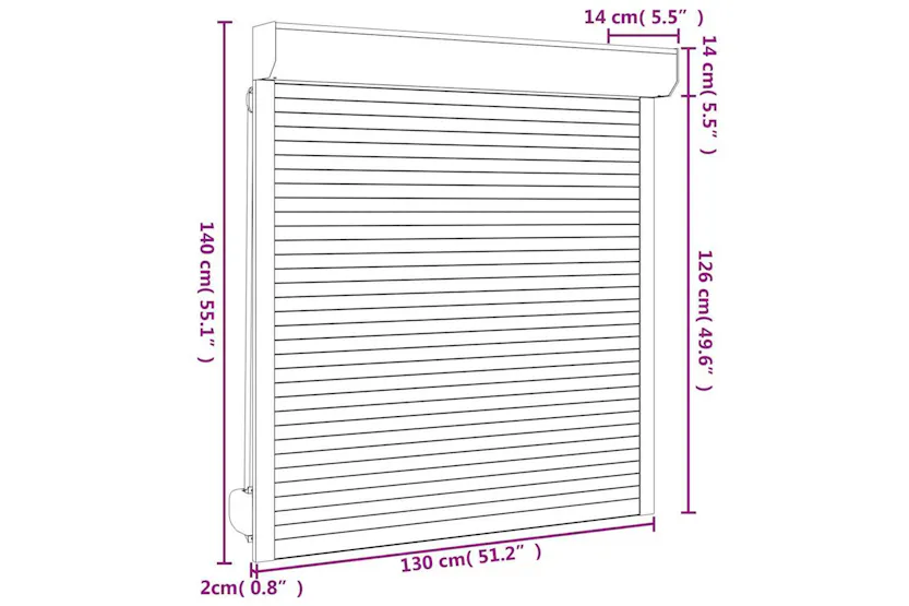 Vidaxl Roller Shutter Aluminium 130x140 Cm Anthracite Vidaxl Roller Shutter Aluminium 130x140 Cm Anthracite