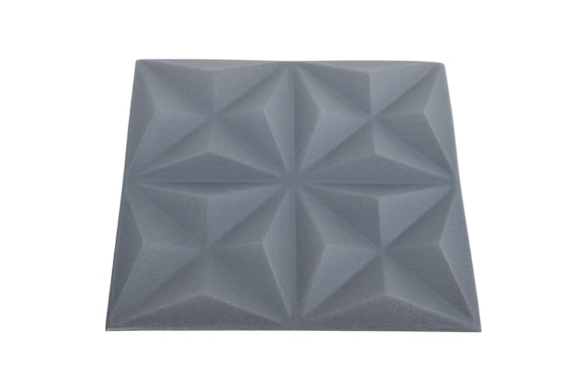 Vidaxl 3d Wall Panels 48 Pcs 50x50 Cm Origami Grey 12 M² Vidaxl 3d Wall Panels 48 Pcs 50x50 Cm Origami Grey 12 M²