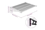 Vidaxl Door Canopy Black And Transparent 122x90 Cm Polycarbonate Vidaxl Door Canopy Black And Transparent 122x90 Cm Polycarbonate