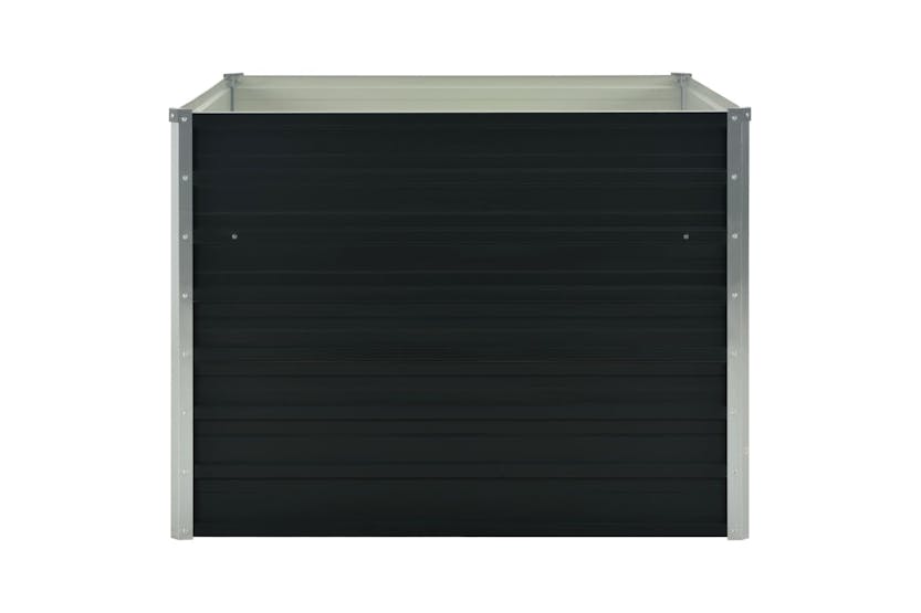 Vidaxl Raised Garden Bed Anthracite 100x100x77 Cm Galvanised Steel Vidaxl Raised Garden Bed Anthracite 100x100x77 Cm Galvanised Steel
