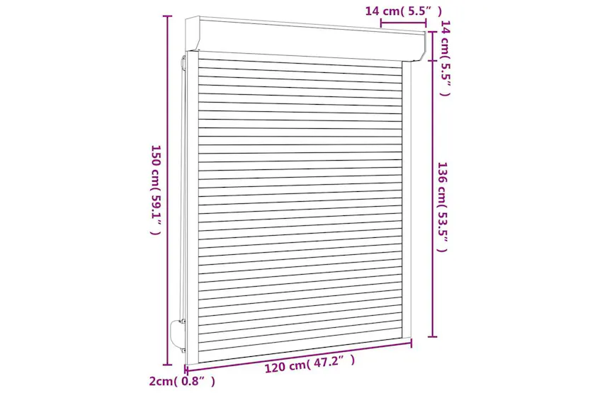 Vidaxl Roller Shutter Aluminium 120x150 Cm White Vidaxl Roller Shutter Aluminium 120x150 Cm White