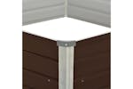 Vidaxl Raised Garden Bed Brown 129x129x46 Cm Galvanised Steel Vidaxl Raised Garden Bed Brown 129x129x46 Cm Galvanised Steel