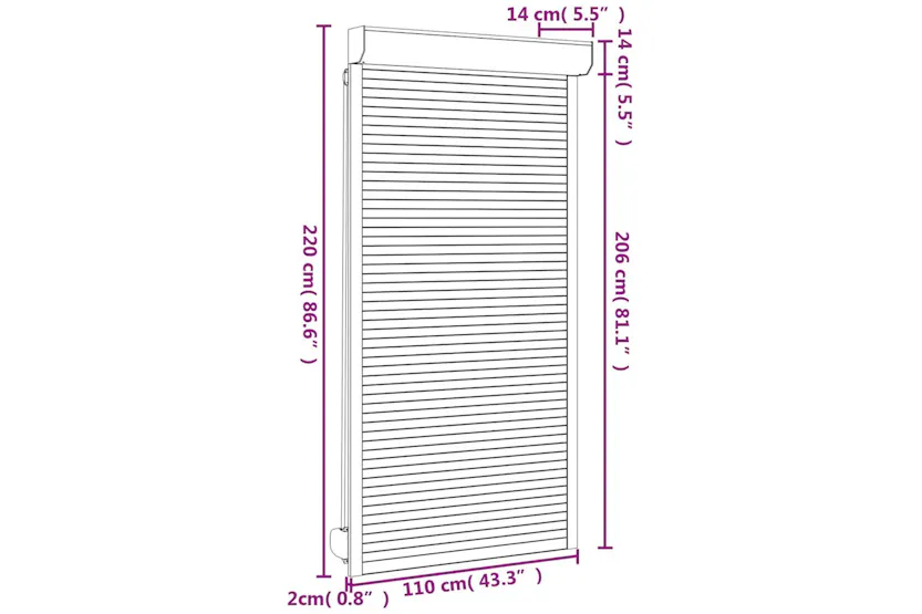 Vidaxl Roller Shutter Aluminium 110x220 Cm Anthracite Vidaxl Roller Shutter Aluminium 110x220 Cm Anthracite