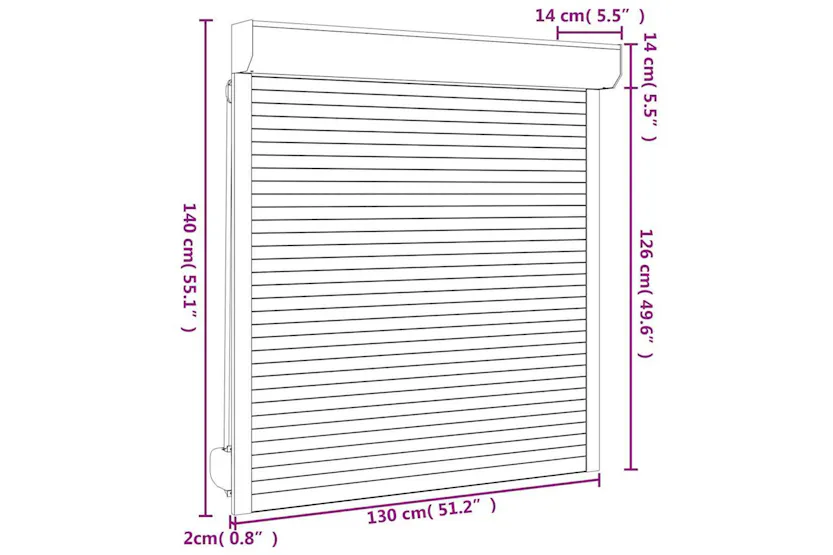 Vidaxl Roller Shutter Aluminium 130x140 Cm White Vidaxl Roller Shutter Aluminium 130x140 Cm White