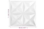 Vidaxl 3d Wall Panels 48 Pcs 50x50 Cm Origami White 12 M² Vidaxl 3d Wall Panels 48 Pcs 50x50 Cm Origami White 12 M²