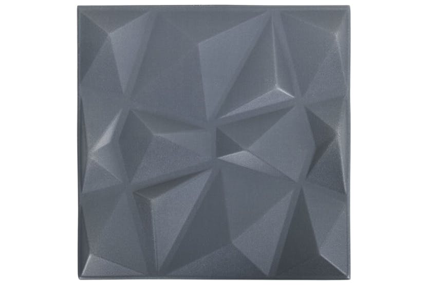 Vidaxl 3d Wall Panels 24 Pcs 50x50 Cm Diamond Grey 6 M² Vidaxl 3d Wall Panels 24 Pcs 50x50 Cm Diamond Grey 6 M²
