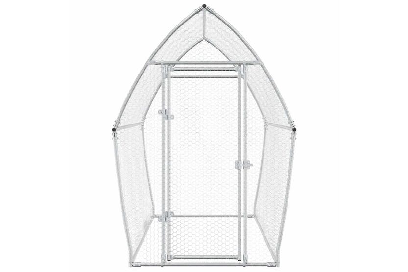 Vidaxl Chicken Cage Silver 200x105x182 Cm Galvanised Steel Vidaxl Chicken Cage Silver 200x105x182 Cm Galvanised Steel