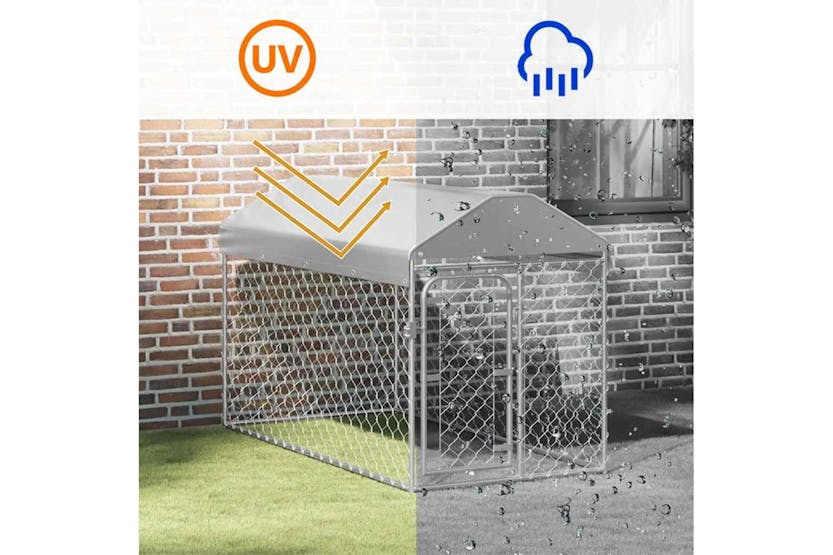 Vidaxl Outdoor Dog Kennel With Roof 200x100x125 Cm Vidaxl Outdoor Dog Kennel With Roof 200x100x125 Cm