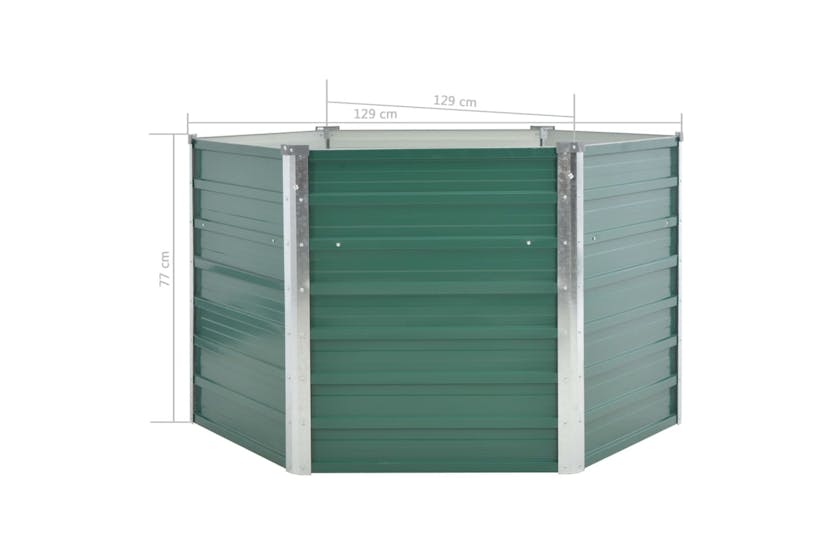 Vidaxl Garden Raised Bed Galvanised Steel 129x129x77 Cm Green Vidaxl Garden Raised Bed Galvanised Steel 129x129x77 Cm Green