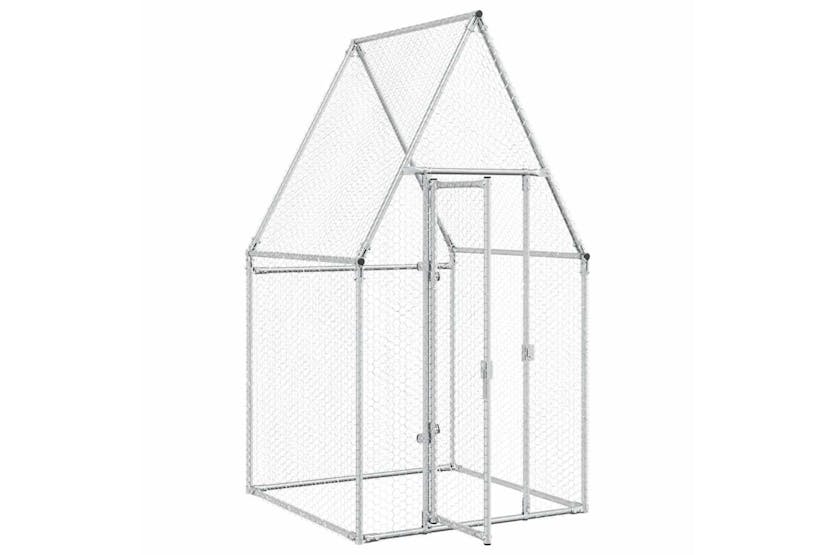 Vidaxl Chicken Cage Silver 100x100x190 Cm Galvanised Steel Vidaxl Chicken Cage Silver 100x100x190 Cm Galvanised Steel