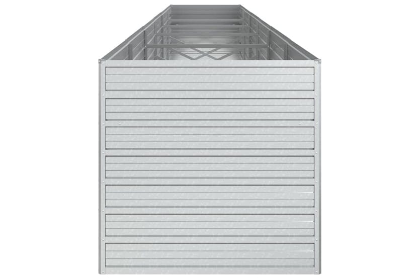Vidaxl Garden Raised Bed 600x80x77 Cm Galvanized Steel Silver Vidaxl Garden Raised Bed 600x80x77 Cm Galvanized Steel Silver