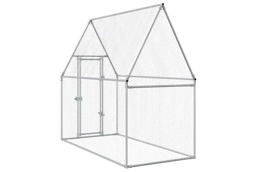 Vidaxl Chicken Cage Silver 200x100x190 Cm Galvanised Steel Vidaxl Chicken Cage Silver 200x100x190 Cm Galvanised Steel