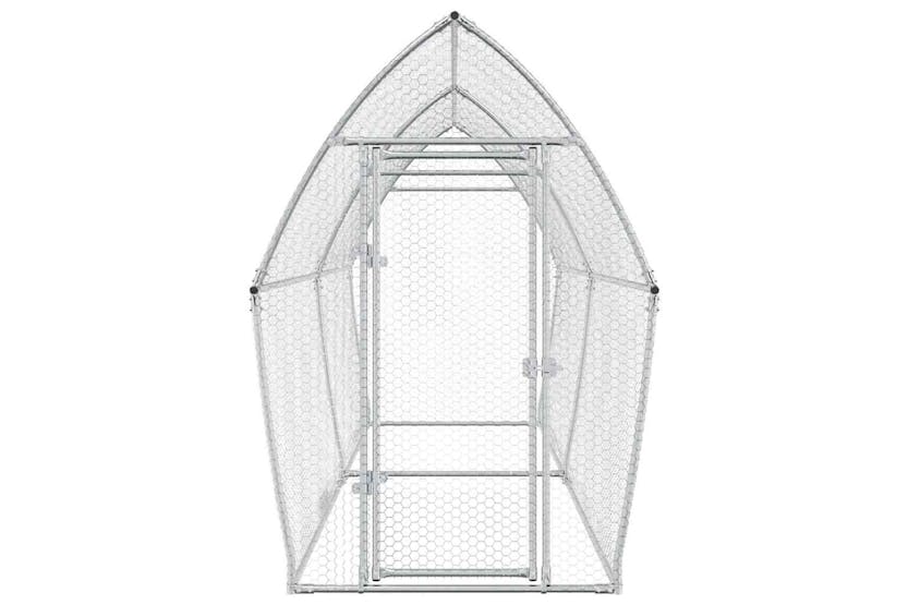 Vidaxl Chicken Cage Silver 400x105x182 Cm Galvanised Steel Vidaxl Chicken Cage Silver 400x105x182 Cm Galvanised Steel