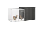 Vidaxl Chicken Cage Anthracite 200x91x100 Cm Galvanised Steel Vidaxl Chicken Cage Anthracite 200x91x100 Cm Galvanised Steel