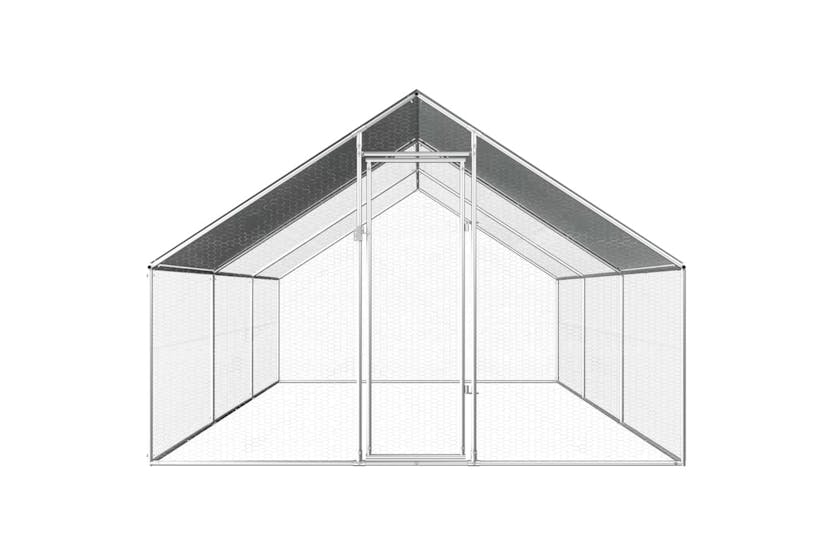 Vidaxl Outdoor Chicken Cage 2.75x6x1.92 M Galvanised Steel Vidaxl Outdoor Chicken Cage 2.75x6x1.92 M Galvanised Steel