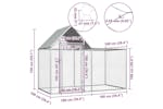 Vidaxl Chicken Coop 2x1x1.5 M Galvanised Steel Vidaxl Chicken Coop 2x1x1.5 M Galvanised Steel