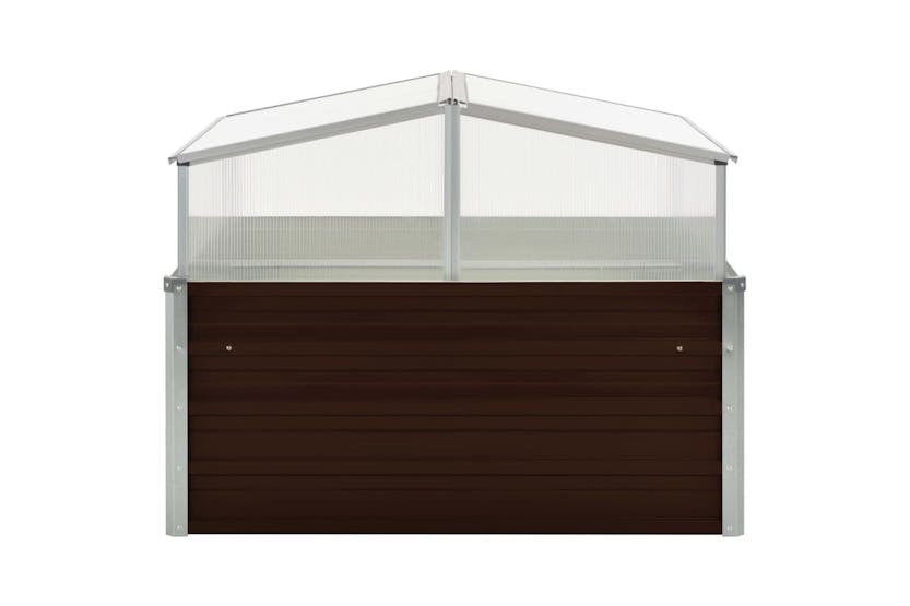 Vidaxl Greenhouse Brown 100x100x85 Cm Galvanised Steel Vidaxl Greenhouse Brown 100x100x85 Cm Galvanised Steel