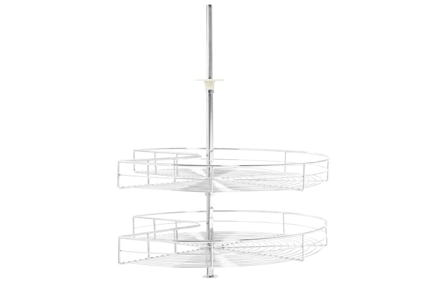 Vidaxl 2-tier Kitchen Wire Basket Silver 270 Degree 71x71x80 Cm Vidaxl 2-tier Kitchen Wire Basket Silver 270 Degree 71x71x80 Cm