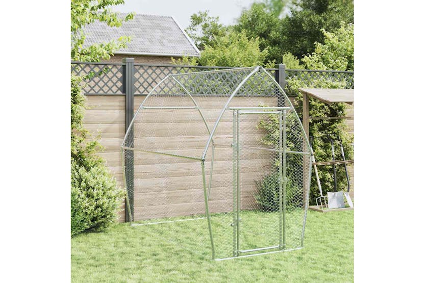 Vidaxl Chicken Cage Silver 200x105x182 Cm Galvanised Steel Vidaxl Chicken Cage Silver 200x105x182 Cm Galvanised Steel