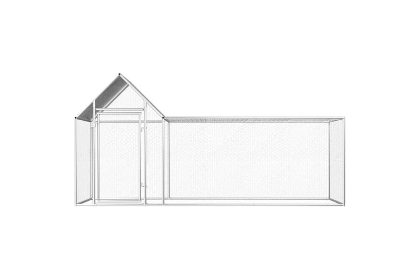 Vidaxl Chicken Coop 3x1x1.5 M Galvanised Steel Vidaxl Chicken Coop 3x1x1.5 M Galvanised Steel