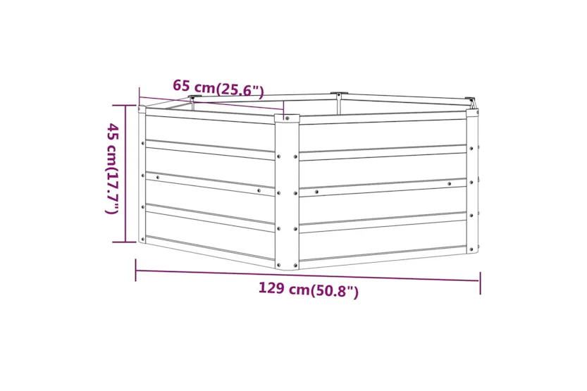 Vidaxl Garden Raised Bed Rusty 129x129x45 Cm Corten Steel Vidaxl Garden Raised Bed Rusty 129x129x45 Cm Corten Steel