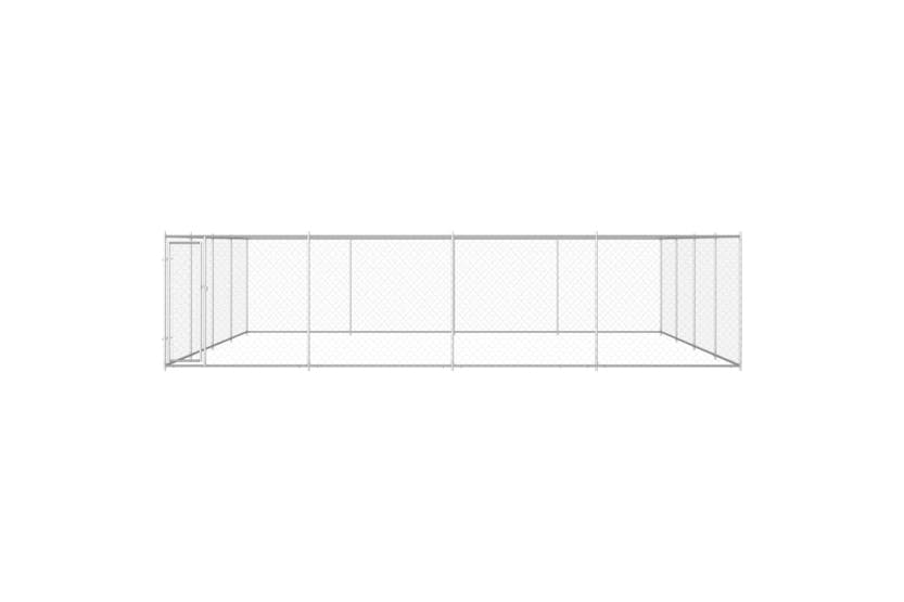 Vidaxl Outdoor Dog Kennel Galvanised Steel 760x760x185 Cm Vidaxl Outdoor Dog Kennel Galvanised Steel 760x760x185 Cm