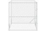 Vidaxl Outdoor Dog Kennel Silver 2x2x2 M Galvanised Steel Vidaxl Outdoor Dog Kennel Silver 2x2x2 M Galvanised Steel