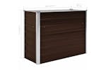 Vidaxl Garden Raised Bed Brown 100x40x77 Cm Galvanised Steel Vidaxl Garden Raised Bed Brown 100x40x77 Cm Galvanised Steel