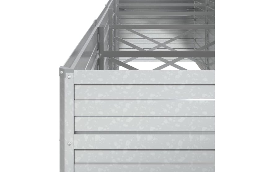 Vidaxl Garden Raised Bed 400x80x77 Cm Galvanized Steel Silver Vidaxl Garden Raised Bed 400x80x77 Cm Galvanized Steel Silver