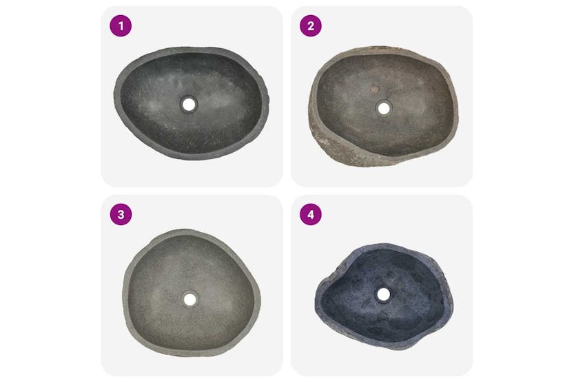 Vidaxl Basin River Stone Oval (45-53)x(34-41) Cm Vidaxl Basin River Stone Oval (45-53)x(34-41) Cm