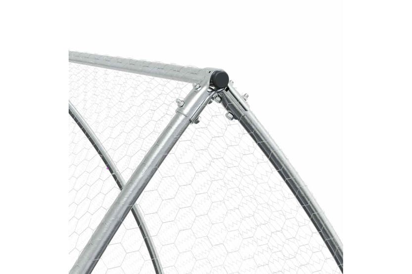 Vidaxl Chicken Cage Silver 600x105x120 Cm Galvanised Steel Vidaxl Chicken Cage Silver 600x105x120 Cm Galvanised Steel