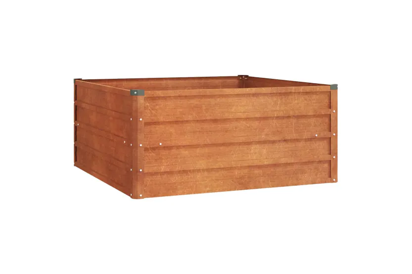 Vidaxl Garden Raised Bed Rusty 100x100x45 Cm Corten Steel Vidaxl Garden Raised Bed Rusty 100x100x45 Cm Corten Steel