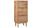 Vidaxl Shoe Cabinet Otta With 3 Drawers Brown Solid Wood Pine Vidaxl Shoe Cabinet Otta With 3 Drawers Brown Solid Wood Pine