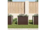 Vidaxl Garden Raised Bed Brown 100x40x77 Cm Galvanised Steel Vidaxl Garden Raised Bed Brown 100x40x77 Cm Galvanised Steel