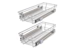 Vidaxl Pull-out Wire Baskets 2 Pcs Silver 300 Mm Vidaxl Pull-out Wire Baskets 2 Pcs Silver 300 Mm