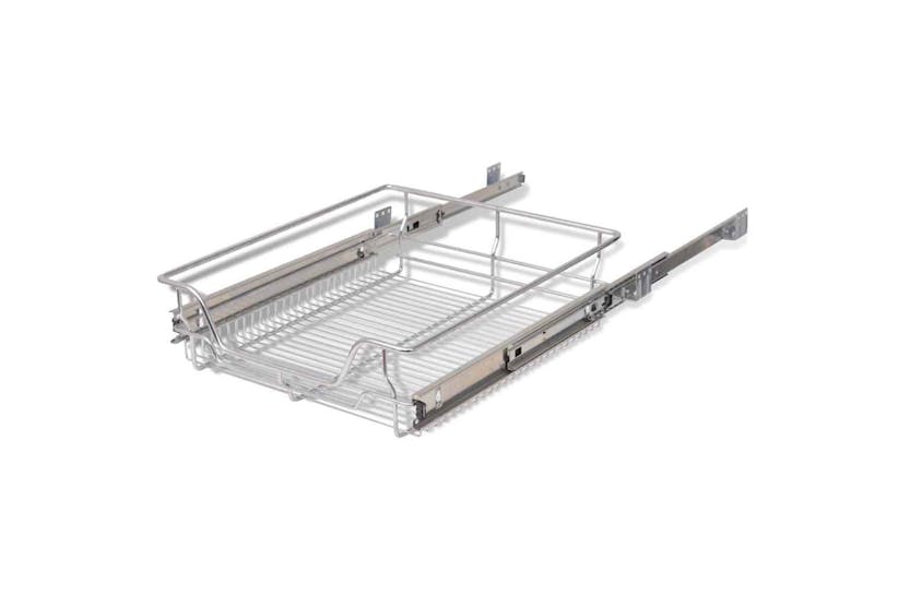 Vidaxl Pull-out Wire Baskets 2 Pcs Silver 500 Mm Vidaxl Pull-out Wire Baskets 2 Pcs Silver 500 Mm