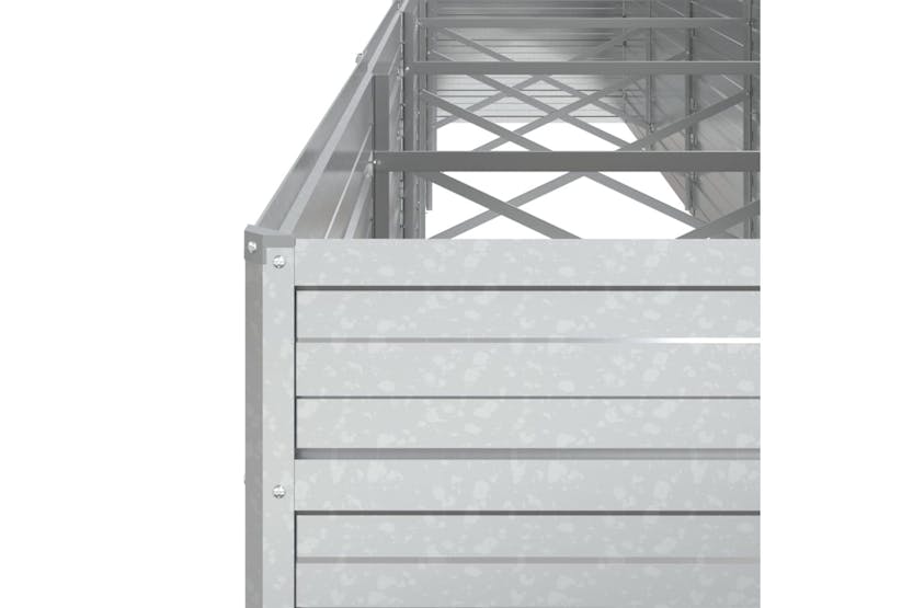 Vidaxl Garden Raised Bed 600x80x77 Cm Galvanized Steel Silver Vidaxl Garden Raised Bed 600x80x77 Cm Galvanized Steel Silver