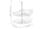 Vidaxl 2-tier Kitchen Wire Basket Silver 180 Degree 75x38x80 Cm Vidaxl 2-tier Kitchen Wire Basket Silver 180 Degree 75x38x80 Cm
