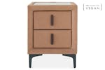 Lewis Bedside Locker | Vegan Leather | 2 Drawer | Tan Lewis Bedside Locker | Vegan Leather | 2 Drawer | Tan