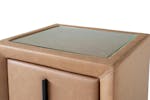 Lewis Bedside Locker | Vegan Leather | 2 Drawer | Tan Lewis Bedside Locker | Vegan Leather | 2 Drawer | Tan